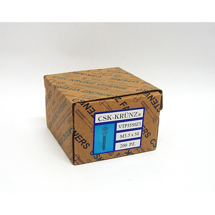 200pz. Screw Flat Head Flared Cross M3.5x50mm