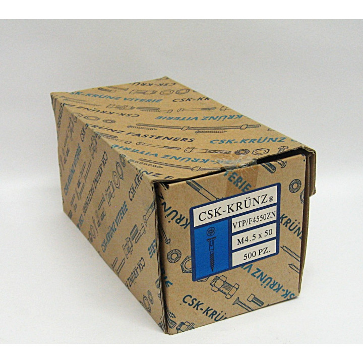 500pz. Vite Testa Piatta a Croce M4.5x50mm