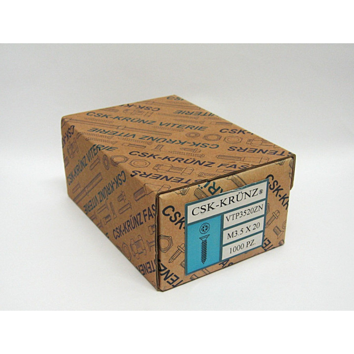 1000 pz. Vite Testa Piatta a Croce M3.5x20mm