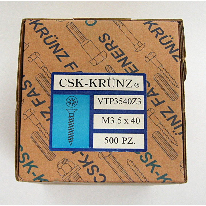 500pz. Vite Testa Piatta a Croce M3.5x40mm