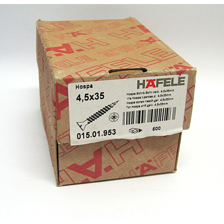 500 pz. Screw Flat Head Flared Cross M4.5x35mm