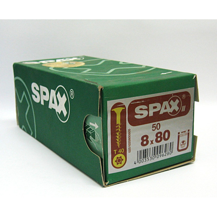 50 pz. Screw Flat Head Torx (T40) M8x80mm