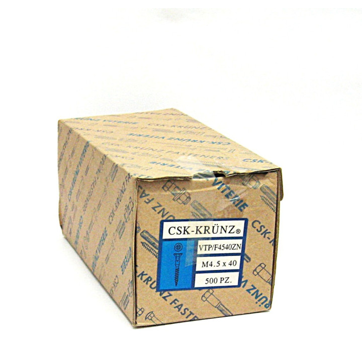 500 pz. Screw Flat Head Flared Cross M4.5x40mm