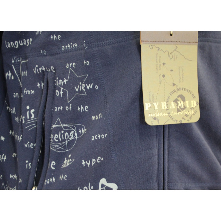 Pyramid Completo Tuta Felpata Unisex Blu Navy - Taglia L