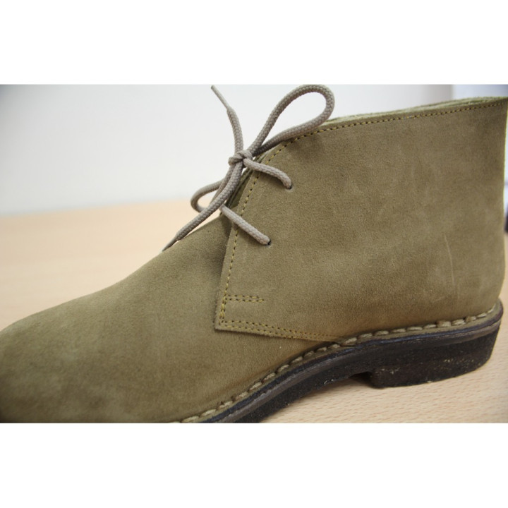 Scarpa Artigianale da Uomo Stile Desert - EUR 40 - Beige con suola Scura