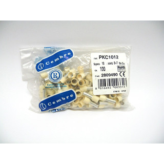 100 pz. Fastom Terminal in Preinsulated Tubes for Cable Single 10mmq