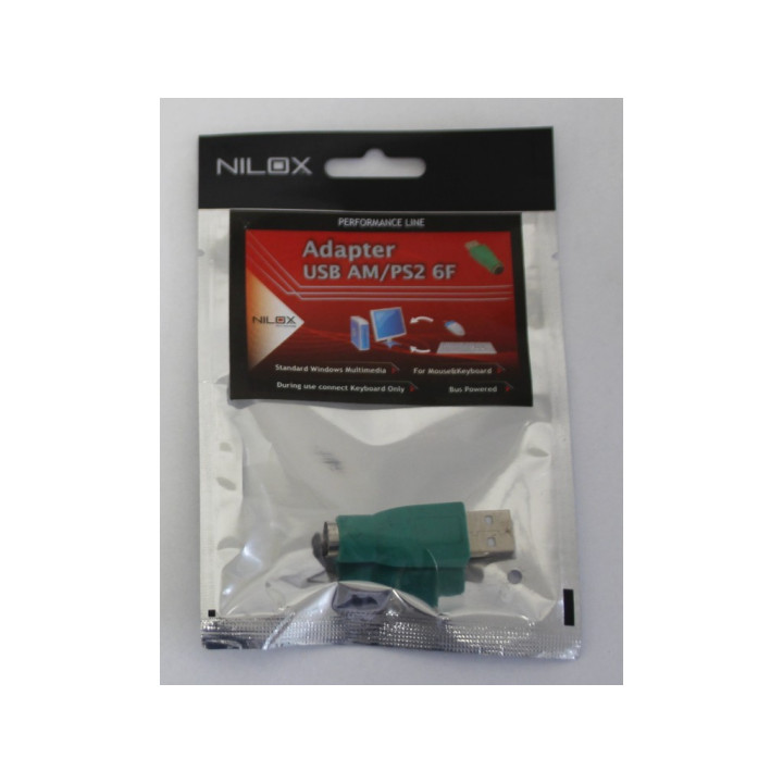 NILOX LE-1183 - Adattatore USB - AM/PS2 6F per collegare mouse e tastiera