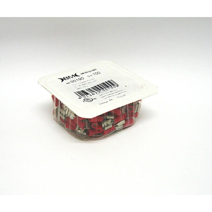 100 pz. Preinsulated Cable Terminal Tab Female 0.25-1.5mmq