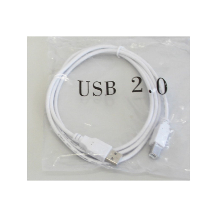 OEM - Cavo USB 2.0 80°C 30V per Stampante Tipo A/B ad Alta Velocità M/M 28AWG- Lunghezza Mt. - Bianco