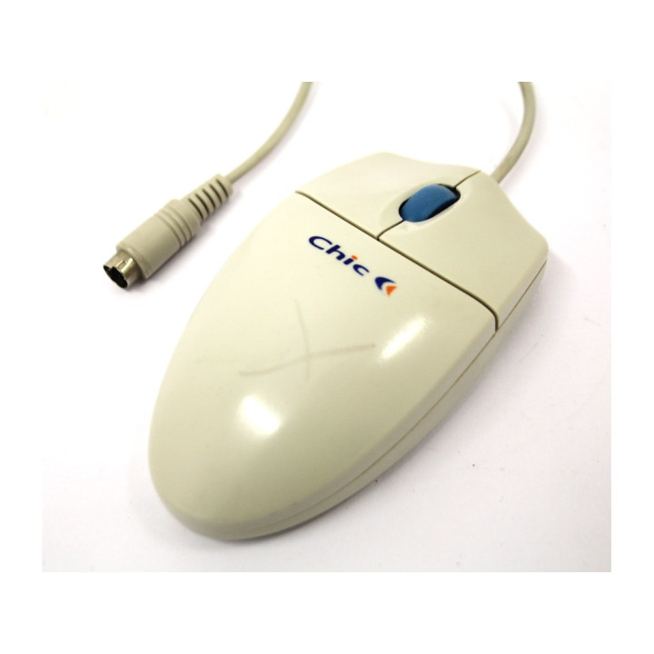 CHIC IOWCM-B700 - Mouse a due Pulsanti + Scroll - PS/2 - Bianco