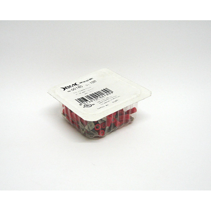 100 pz. Preinsulated Cable Terminal Tab Male Single Cable 0.25-1.5mmq