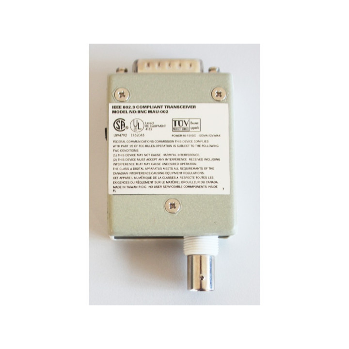 CONNECTWORKS BNC MAU-002 - Ricetrasmettitore Connect-2 10Base-2 - 10-15VDC 120MA - Bianco