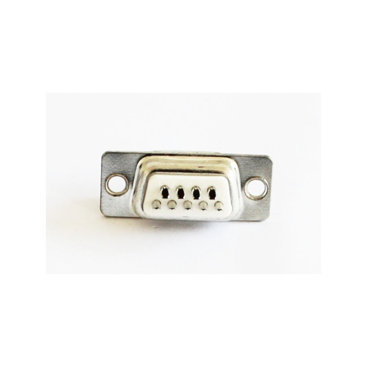 OEM - Connettore D-Sub 1mm DB9 Maschio Cappuccio a Saldare - Aletta a Saldare/Dritta