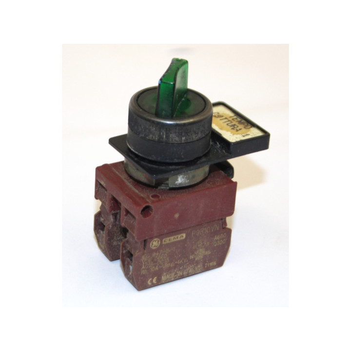 CEMA P9B10VN - Blocco Contatto con Interruttore Azzurro