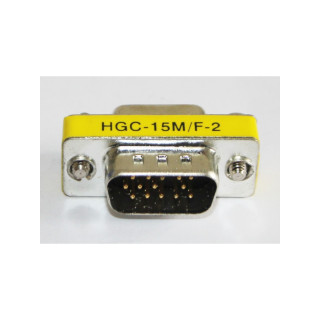 OEM - Adattatore VGA Maschio/Femmina 15 Poli - per Cavo Prolunga Monitor PC M/F 15 Poli