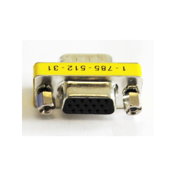 OEM - Adattatore VGA Maschio/Femmina 15 Poli - per Cavo Prolunga Monitor PC M/F 15 Poli