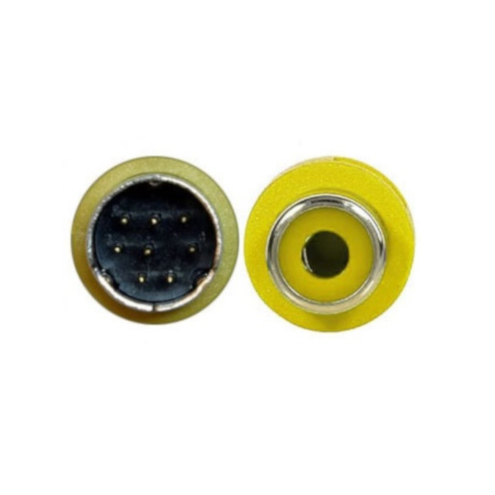 OEM - Adattatore da RCA a Mini DIN 8 PIN - Giallo