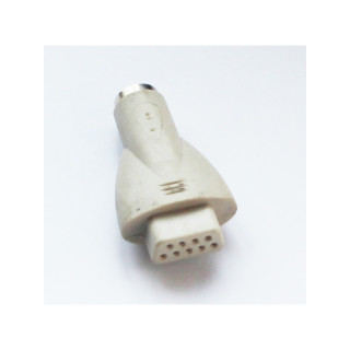 OEM - Connettore/Adattatore per Connettore PS2 Mini DIN 6 PIN Femmina a Seriale DB9 Femmina - Beige