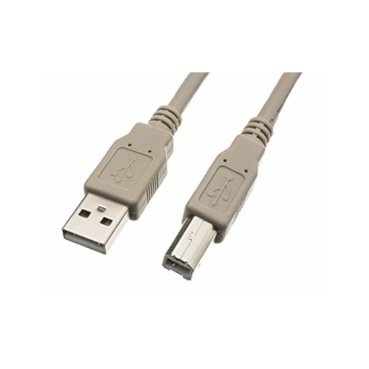 OEM - Cavo USB per Stampanti e Scanner con Connettori di Tipo A e B - Lunghezza Mt. 1.70 - Beige