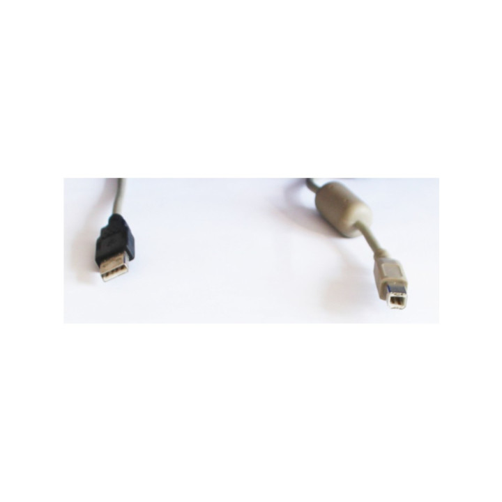 OEM - Cavo USB con Ferrite per Stampanti e Scanner e Connettori di Tipo A e B - Lunghezza Mt. - Grigio