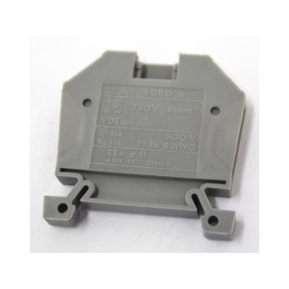 MORSETTITALIA EURO 6 - Morsetto Passante con Piastra Terminale 600V 6mm2 - 8 AWG