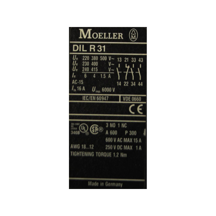 MOELLER DILR31 - Contattore 24V 50Hz