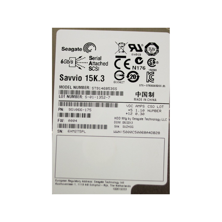 SEAGATE  ST9146853SS Savvio - Hard Disk SAS 146 GB - 15 K.3 - 2.5" Pollici
