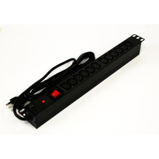 ROHS H05VV-F3G - Multipresa di Alimentazione 12 Posti - Spina EU - 16A - 250V - 3Mt - Max 3500W