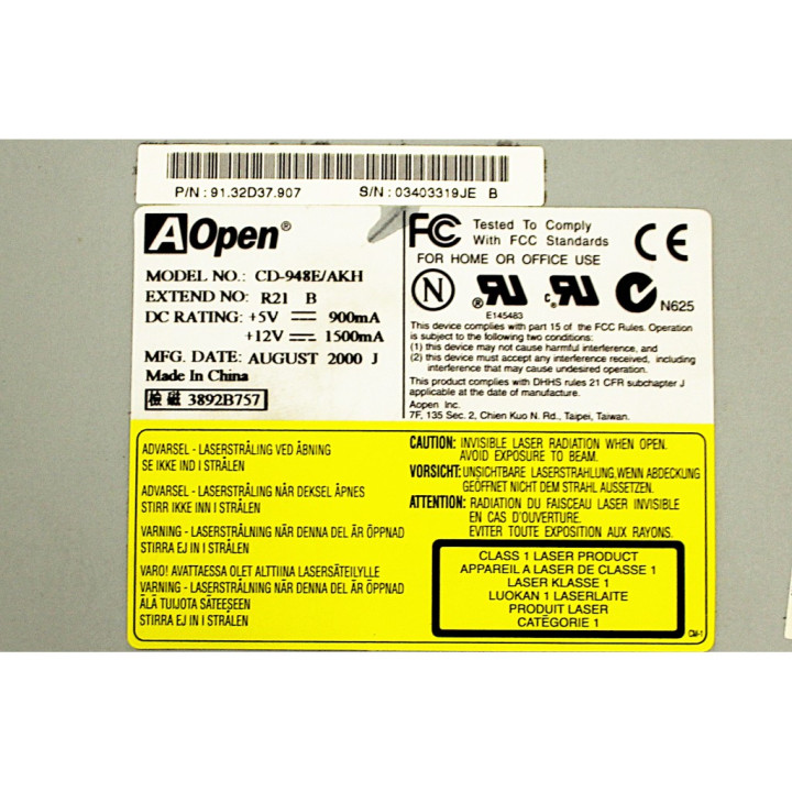 AOPEN CD-948E-AKH - Lettore CD - 5V - 12V