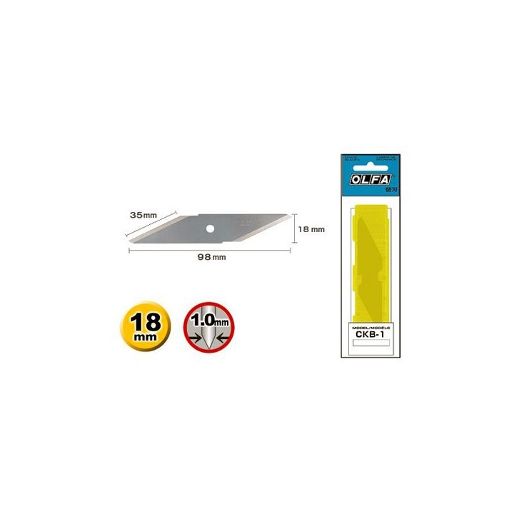 Olfa CKB-1 - 2 pz Lama di Ricambio per Cutter Modello CK-1
