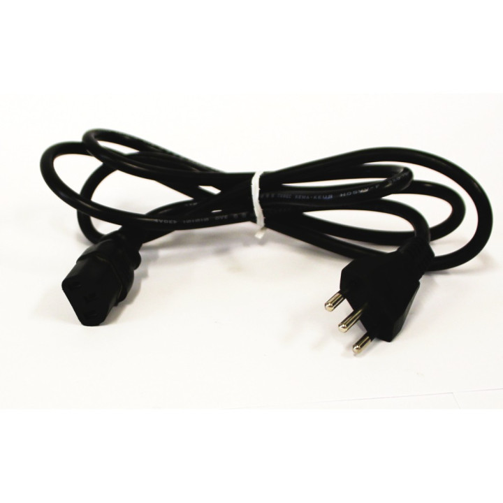 KEMA KEUR N-12016 Cavo di Alimentazione Shuko - 3 Pin - 10A - Nero - 1.55 Mt
