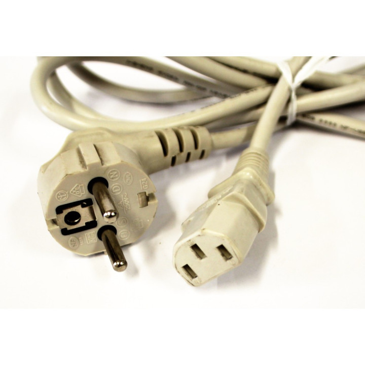 I-SHENG 3ASL-750 Cavo di Alimentazione - Bianco - 3 Pin - 10A - 250V - 0.75mm2 - 1.85Mt