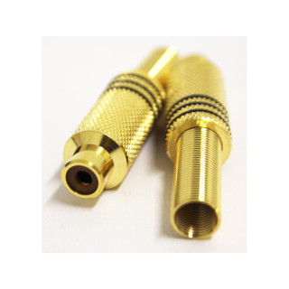 CONNETTORE AUDIO RCA Oro Dettagli Neri