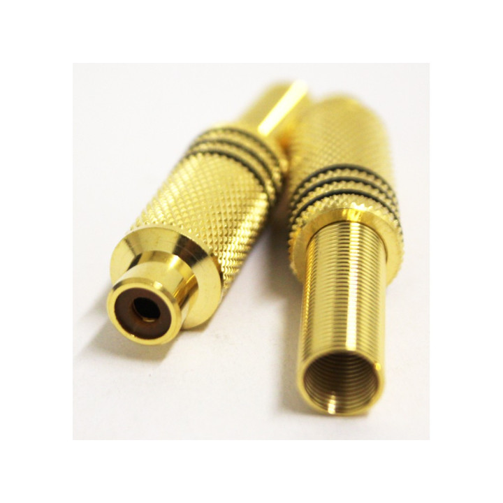 CONNETTORE AUDIO RCA Oro Dettagli Neri