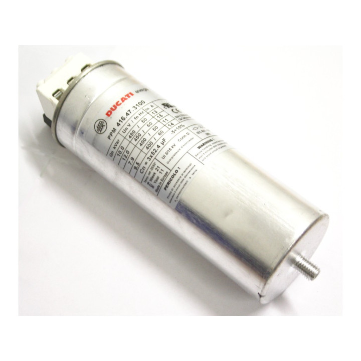 DUCATI PPM-416-47-3100 Condensatore Industriale - 7.9/9.5/12/10 KVar - 400/450V - 50/60Hz -11/13/14/15A