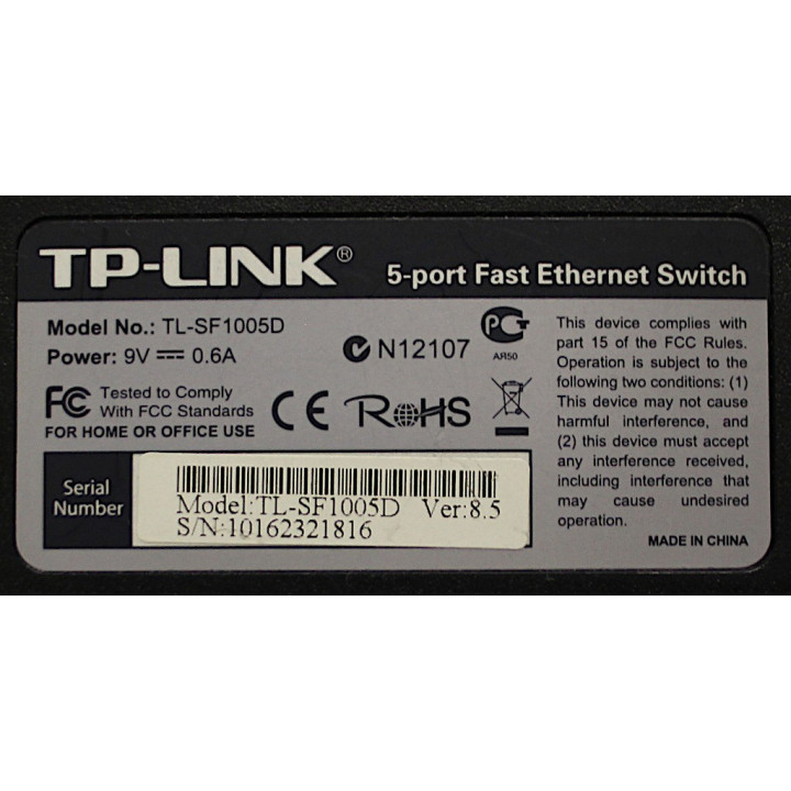 TP-LINK TL-SF1005D - Switch di rete Fast Ethernet - 5 Porte