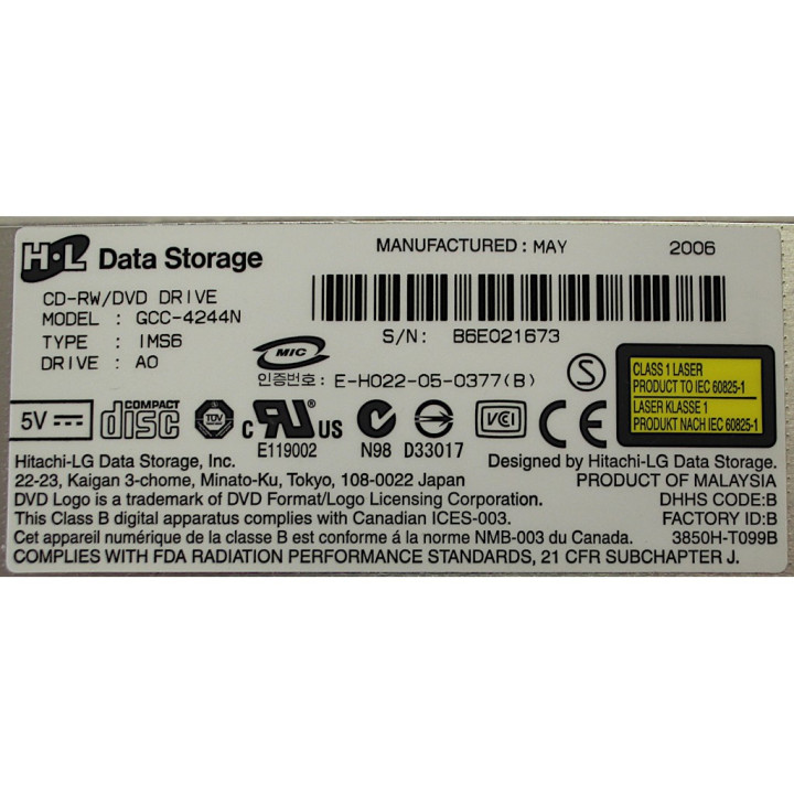 HL DATA STORAGE GCC-4244N - Lettore CD-RW/DVD-ROM - Interfaccia IDE/ATAPI