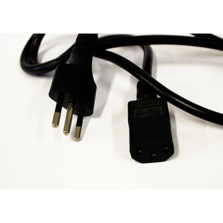 PHINO GTSA-3 Cavo di Alimentazione - Nero- 3 Pin - 10A - 250V - 0.75mm2 - 1.50Mt