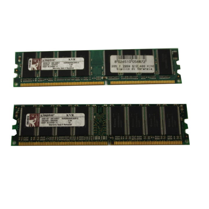 Kit 2x Memoria DDR KVR266X64C25/512 Kingston 512MB PC2100 266MHz CL2.5 184-Pin
