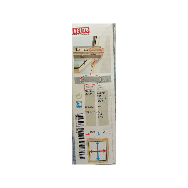 VELUX DKL P04 404 1100 - Tenda Oscurante
