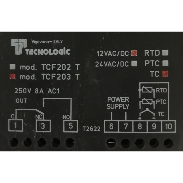 TECNOLOGIC TCF203 T - Regolatore digitale - 250V 8A