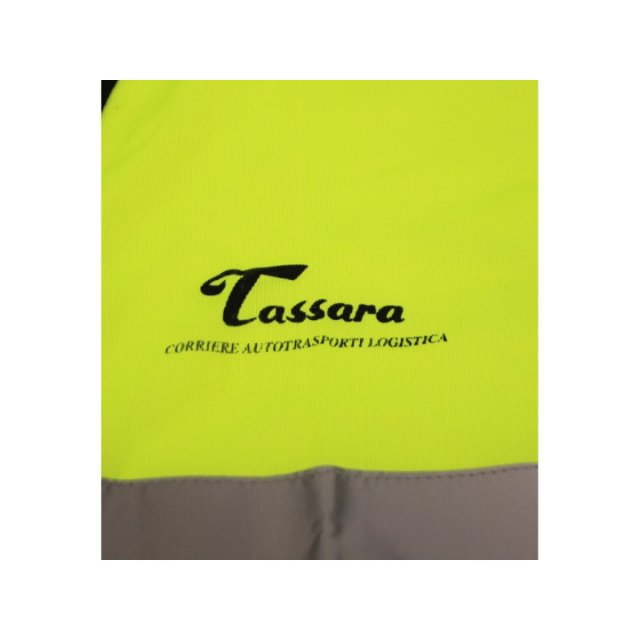 Gilet alta visibilita' giallo con logo TASSARA TRASPORTI