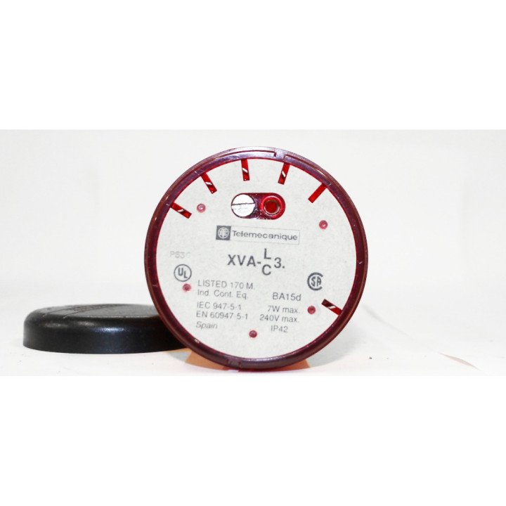 TELEMECANIQUE XVA-LC3 - Torretta Luminosa Rossa Arancione Gialla 220VAC Lampada 24V 7W