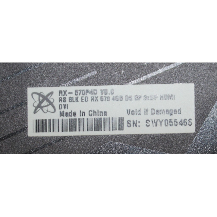 Scheda video XFX RX-570P4DBD6 RS BLK ED RX 570 4GB 1286M D5 BP 3xDP HDMI DVI - Gaming