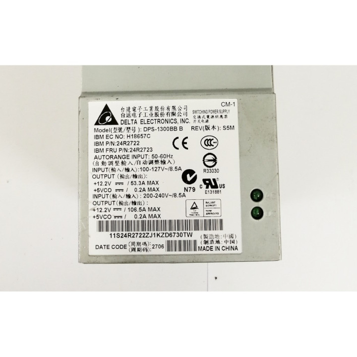 Alimentatore DELTA ELECTRONICS DPS-1300BB B 1300W 106.5A MAX 12.2V