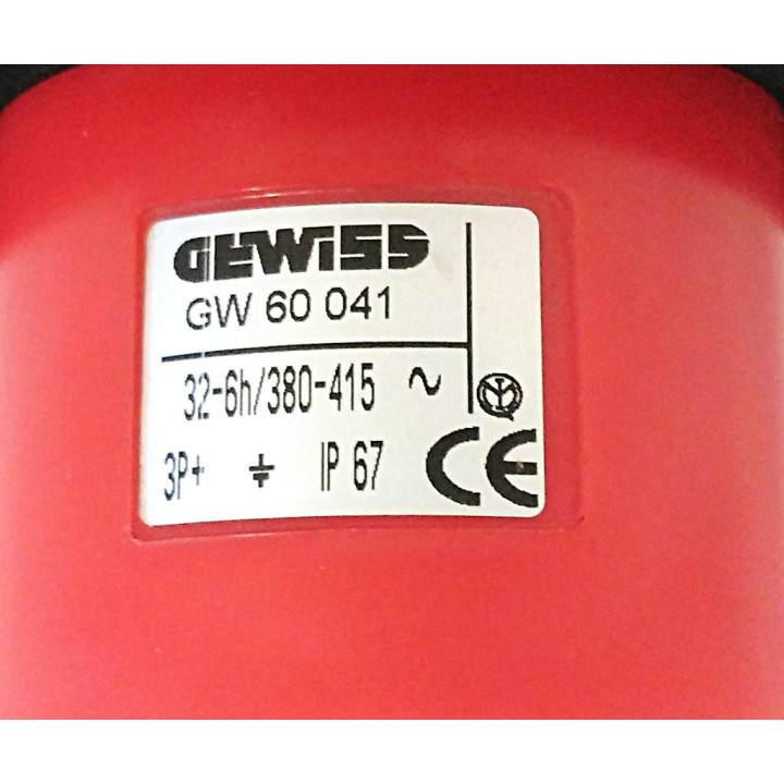Gewiss GW60041 - Spina Mobile Industriale 32A - 3P+T - 380-415V - IP67