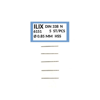 Ø 0,85mm HSS Punta ILIX 6151 DIN338 N - kit da 5 punte