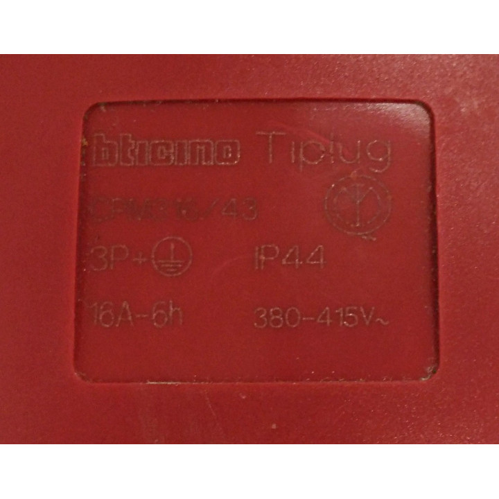 Bticino CPM316/43 - Spina Mobile Diretta 16A - 3P+T - 380/415V - IP44