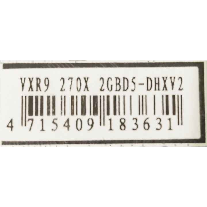 VTX3D Radeon R9 270X 2GB GDDR5 2*DVI-D HDMI DP