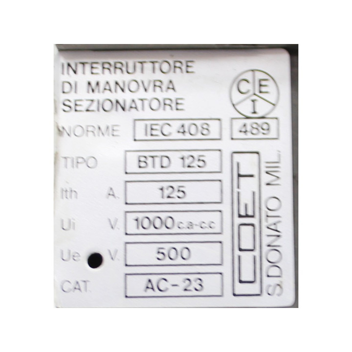 Interruttore di manovra sezionatore